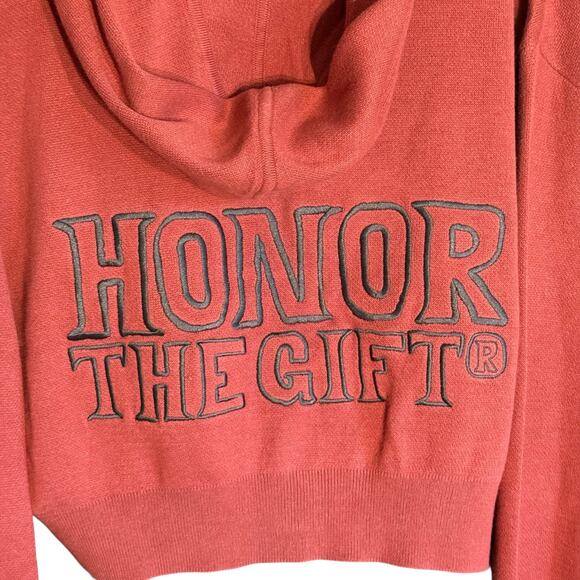 NWT Honor the Gift Cotton Blend Dark Salmon-ish/Orangish Sweatshirt Size Medium - Picture 4 of 8